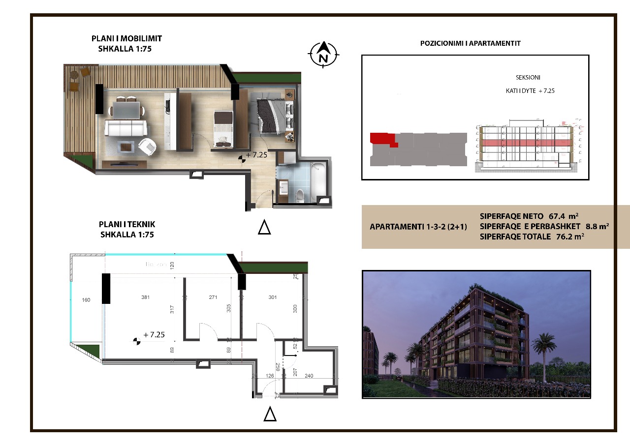 3-pokojowy apartament  – Palm Resort, Wlora (Radhime)