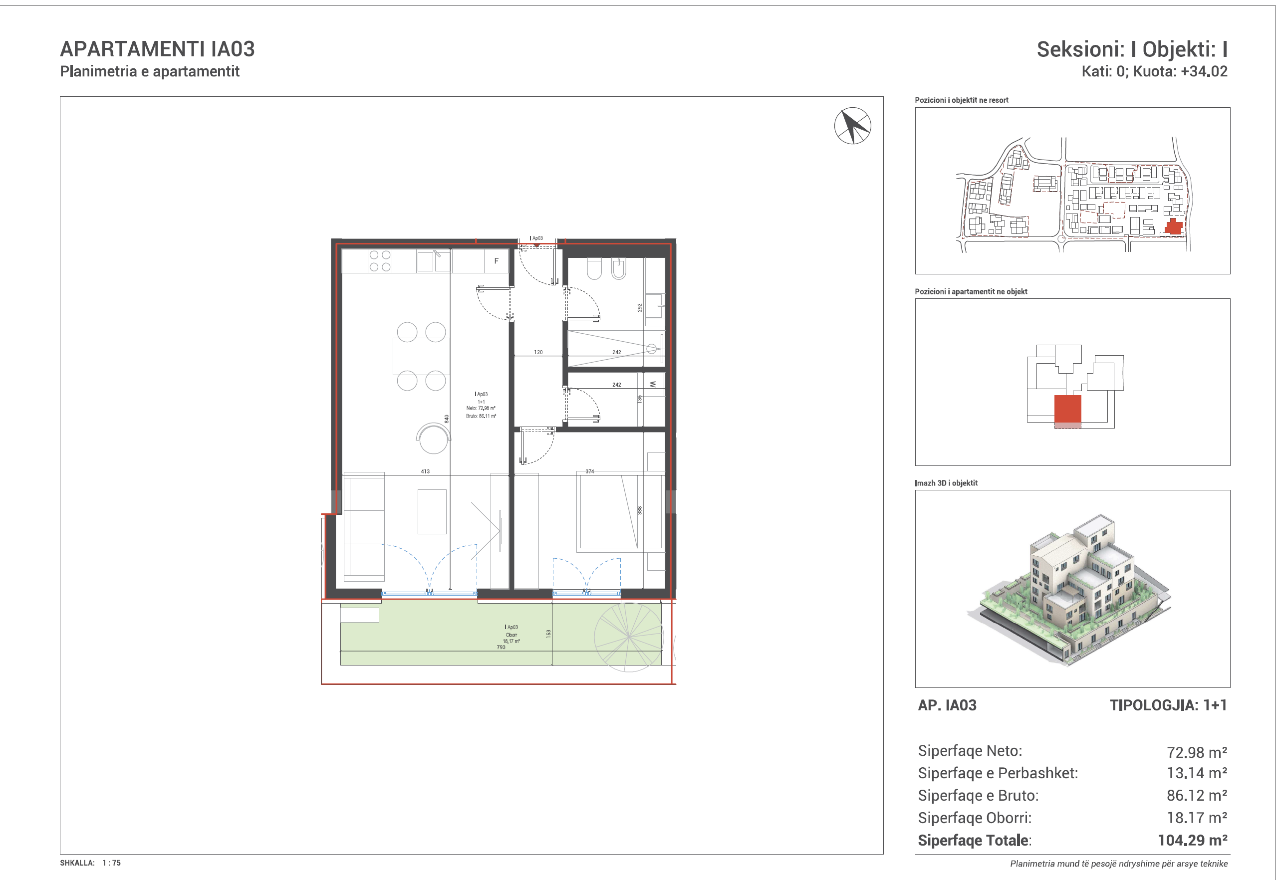 Rezydencja Square Village- Apartament 2-pokojowy-Dhermi –Zakończenie budowy 2027