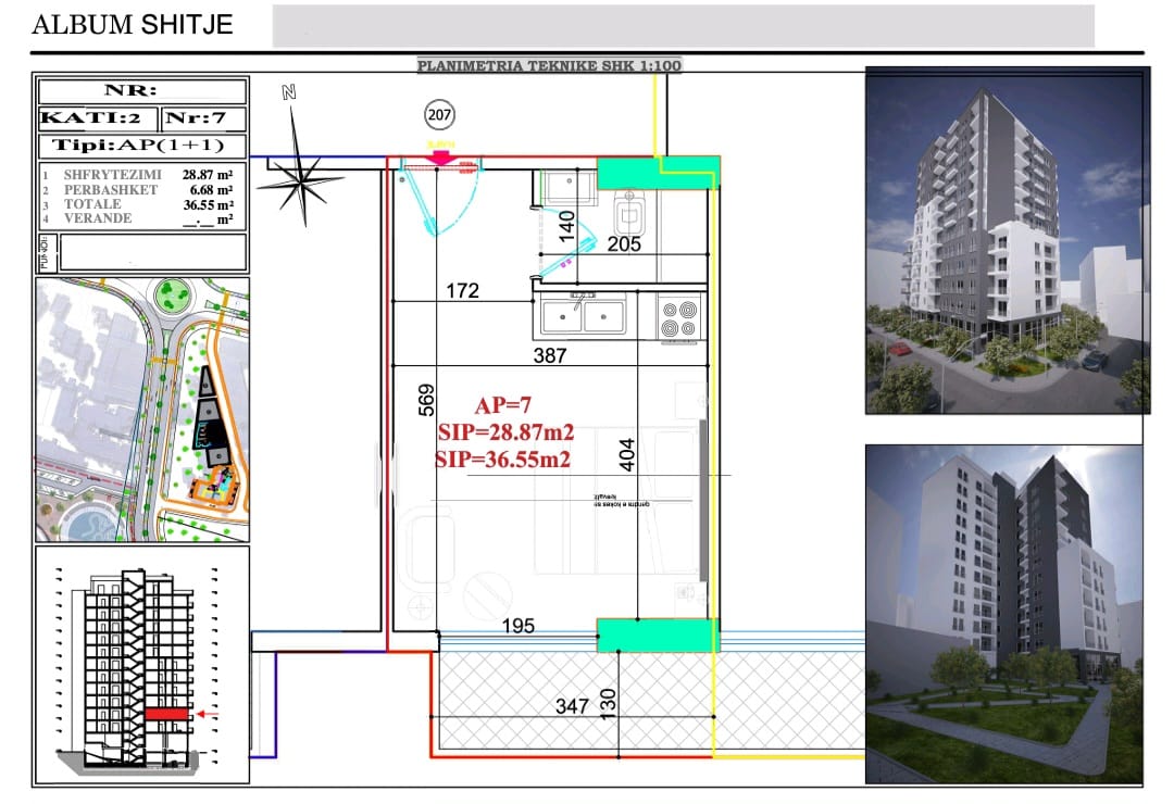 Studio 37m2 z widokiem na morze-Wlora