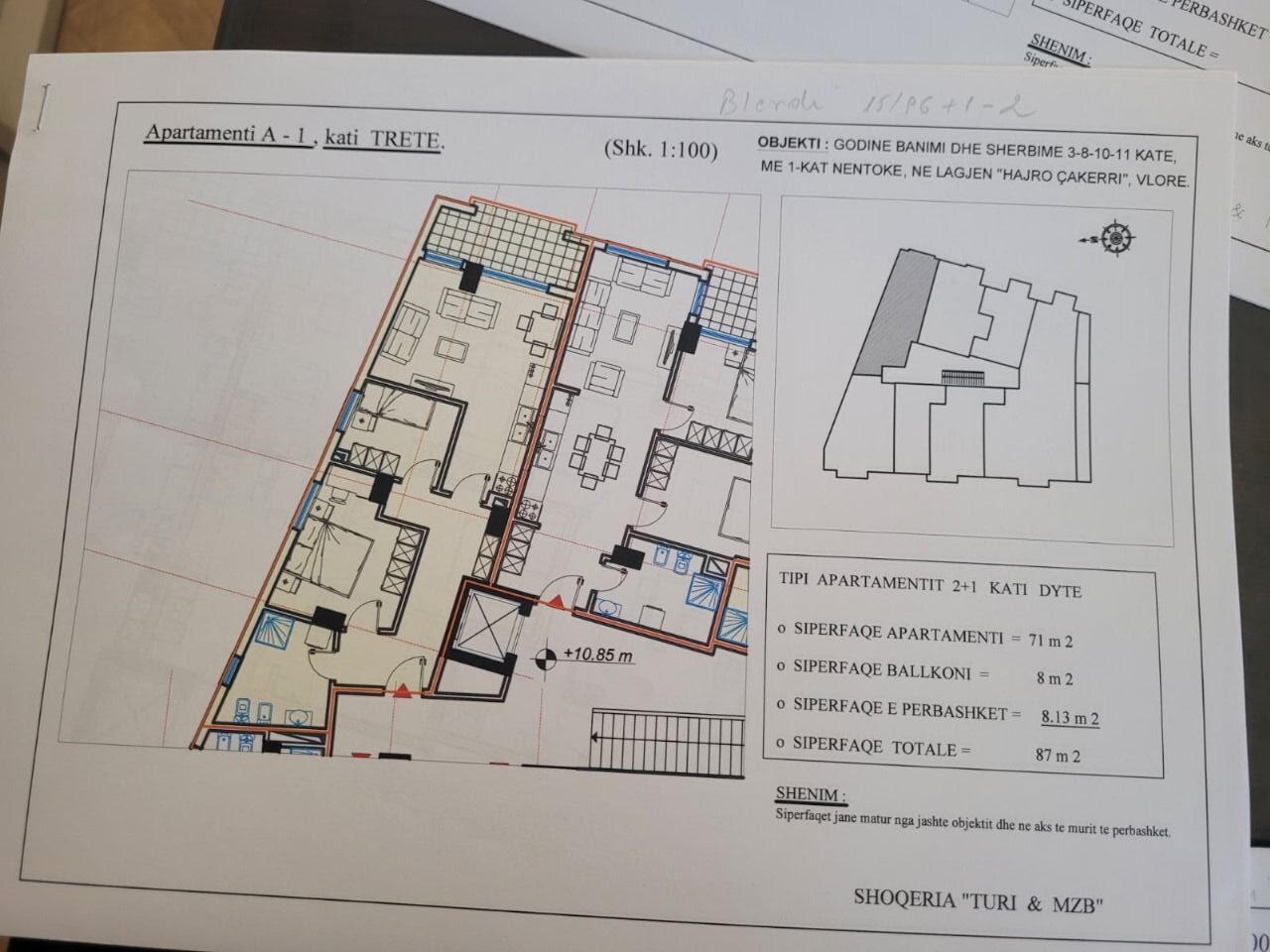 Apartament 2-pokojowy 87m2 w historycznej części Wlory