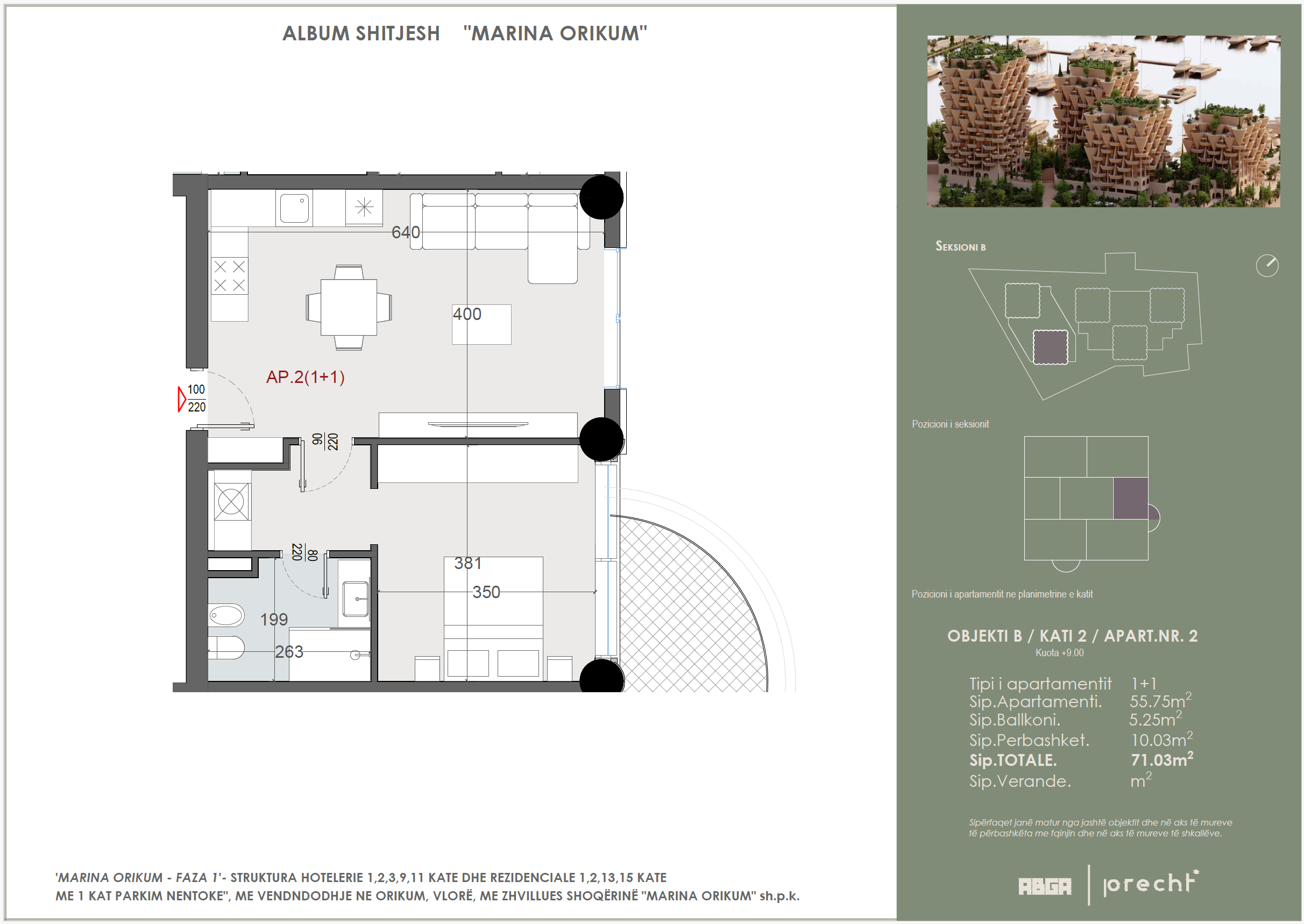 Marina Orikum – 2 pokojowy Luksusowy apartament -Wlora