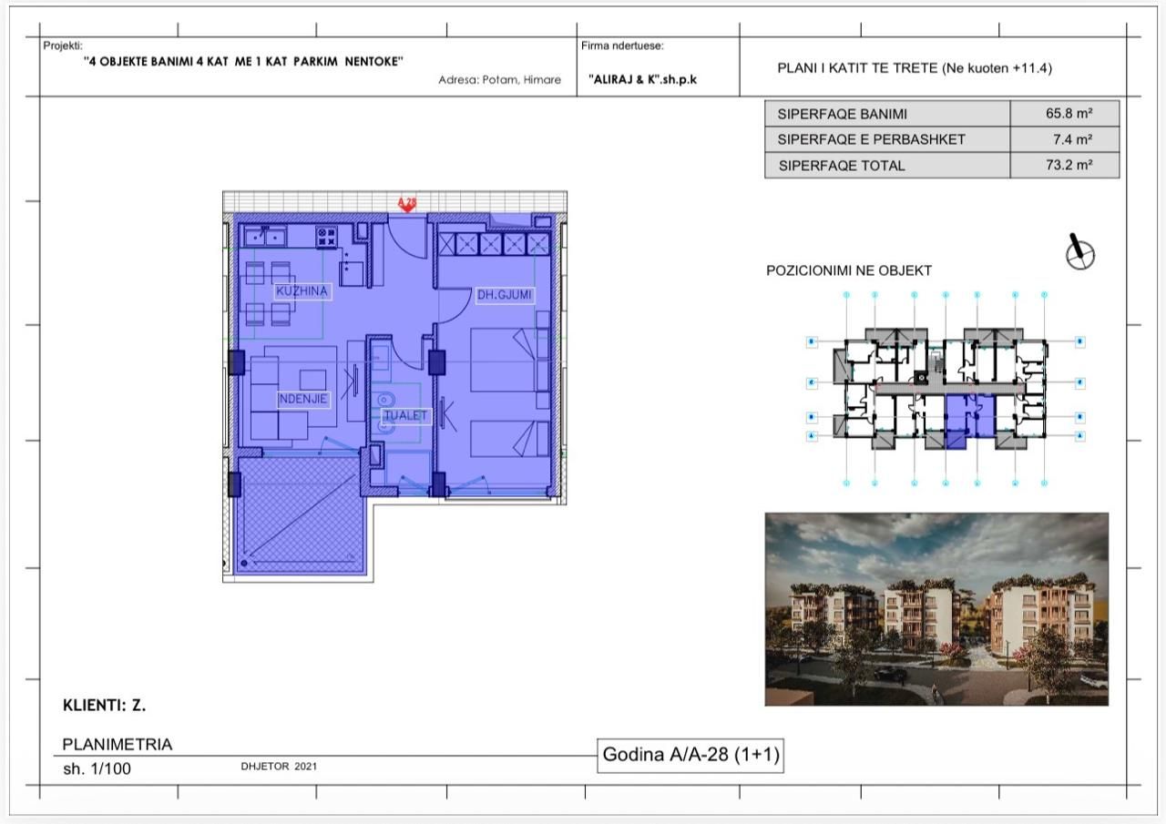 Apartament 2-pokojowy przy plaży Potami-Himarë