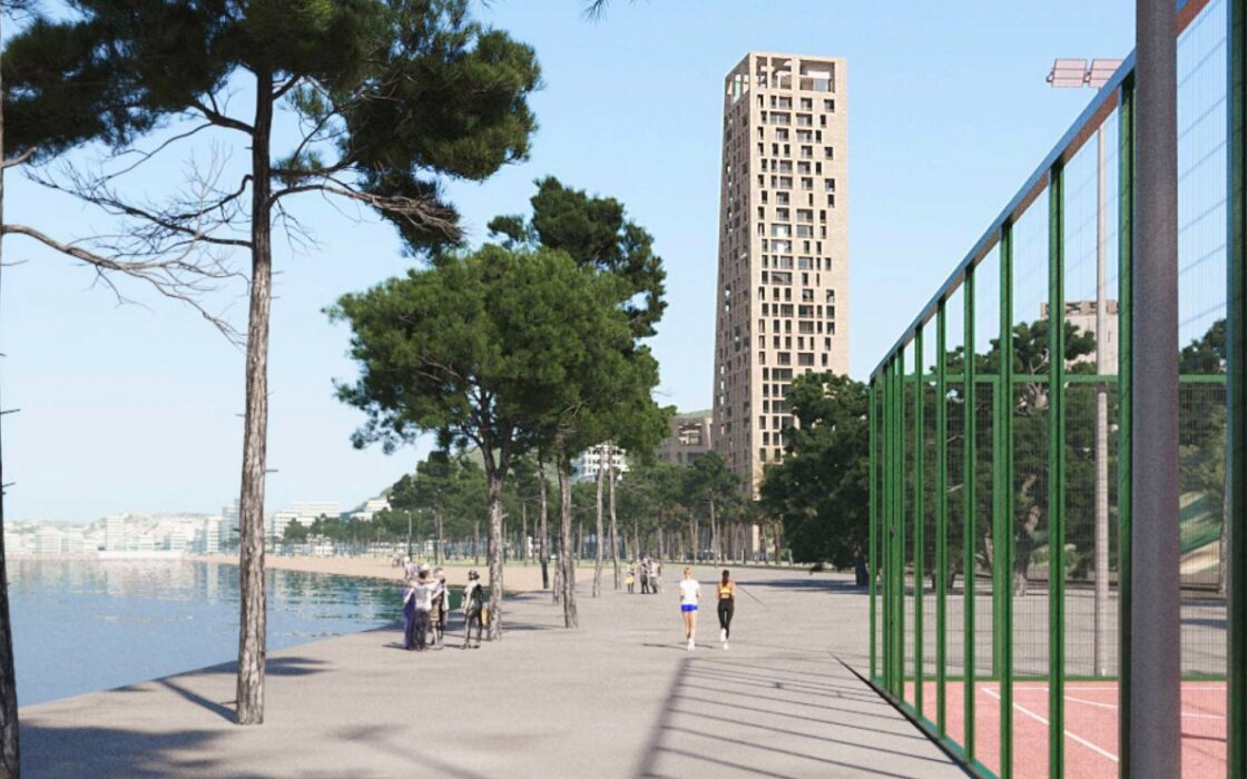 Luksusowy 2-pokojowy apartament z widokiem na zatokę – 1  Linia Brzegowa,Lungomare, Wlora